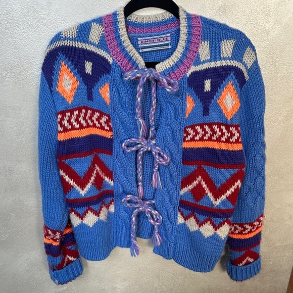 Kimchi Blue Sweaters - Kimchi Blue Multicolor Patterned Cardigan